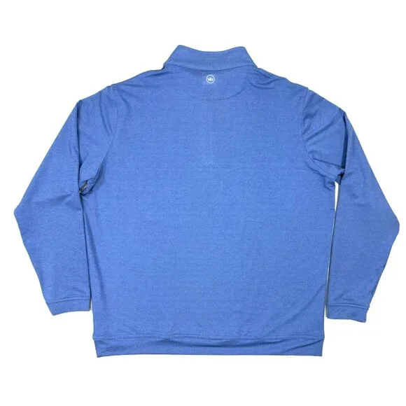 Peter Millar Bluejack National Golf Club 1/4 Zip Perth Sweater Mens Sz 2XL Blue